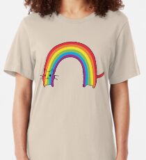 Rainbow Cat Slim Fit T-Shirt