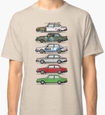 Stack Of Volvo 242 240 Series Brick Coupes Classic T-Shirt