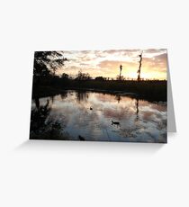 SUNSET WITH MUSCOVIES (ECONFINA CREEK, FL) Greeting Card