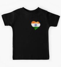 Indian Flag - India - Heart Kids Tee