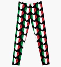 Italian Flag - Italy - Heart Leggings