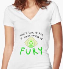 Fury - Peridot Women's Fitted V-Neck T-Shirt