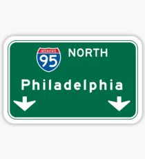 Pegatina Philadelphia, PA Road Sign, Estados Unidos