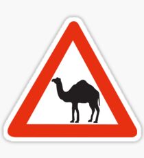 Caution Camels, Traffic Sign, United Arab Emirates Sticker