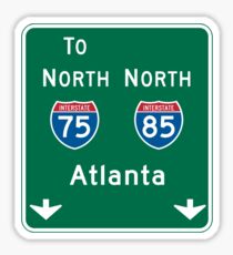 Atlanta, GA Road Sign, USA Sticker