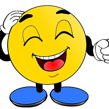 Big happy laughing smiley face emoticon LOL Postcard