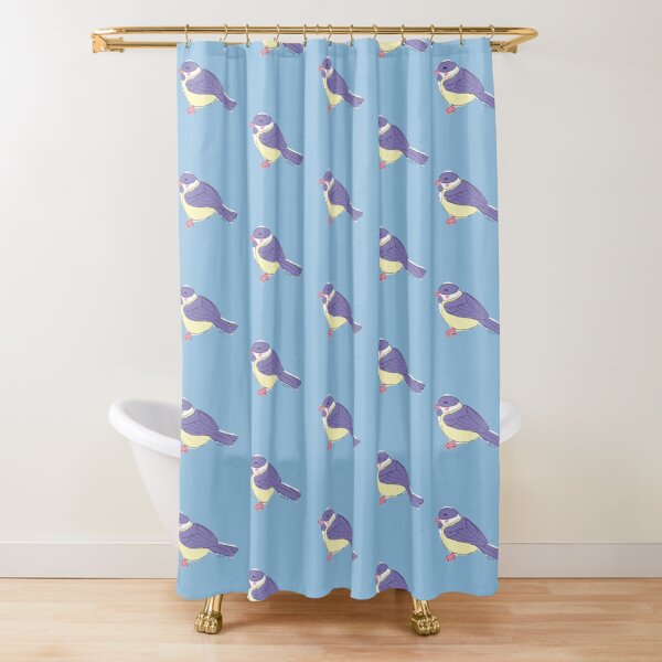 Chonky Chickadee Shower Curtain