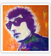 Bob Dylan Pop Art Portrait -Painting by William Wright Sticker