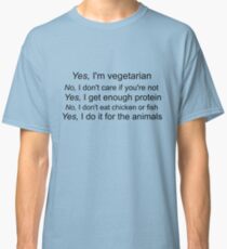 Vegetarian Text Classic T-Shirt