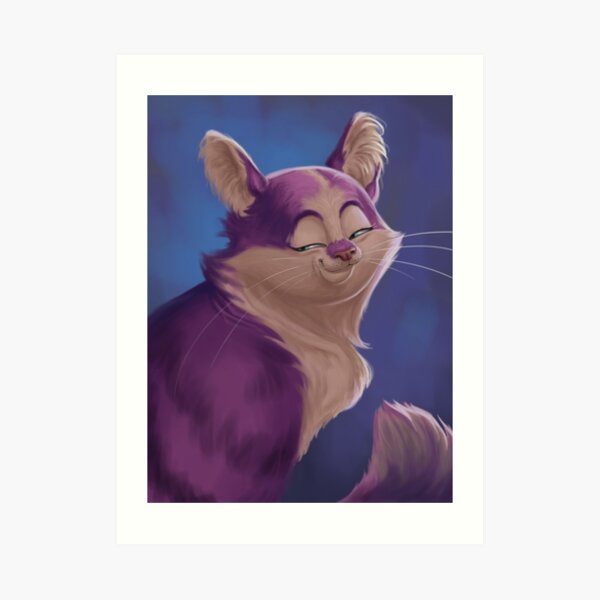 Playfully Purple Cat Art Print