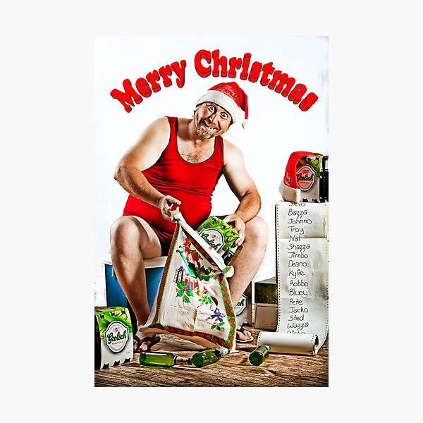 Mr December - Spreading Christmas Beer! Photographic Print