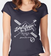 Camiseta entallada de cuello ancho Escuela de esquí Lane Meyer Dark