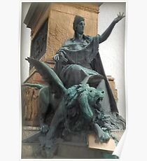 ♛ ♜ ♝ ♞ ♟Winged Tiger Statue Italy ♛ ♜ ♝ ♞ ♟ Poster