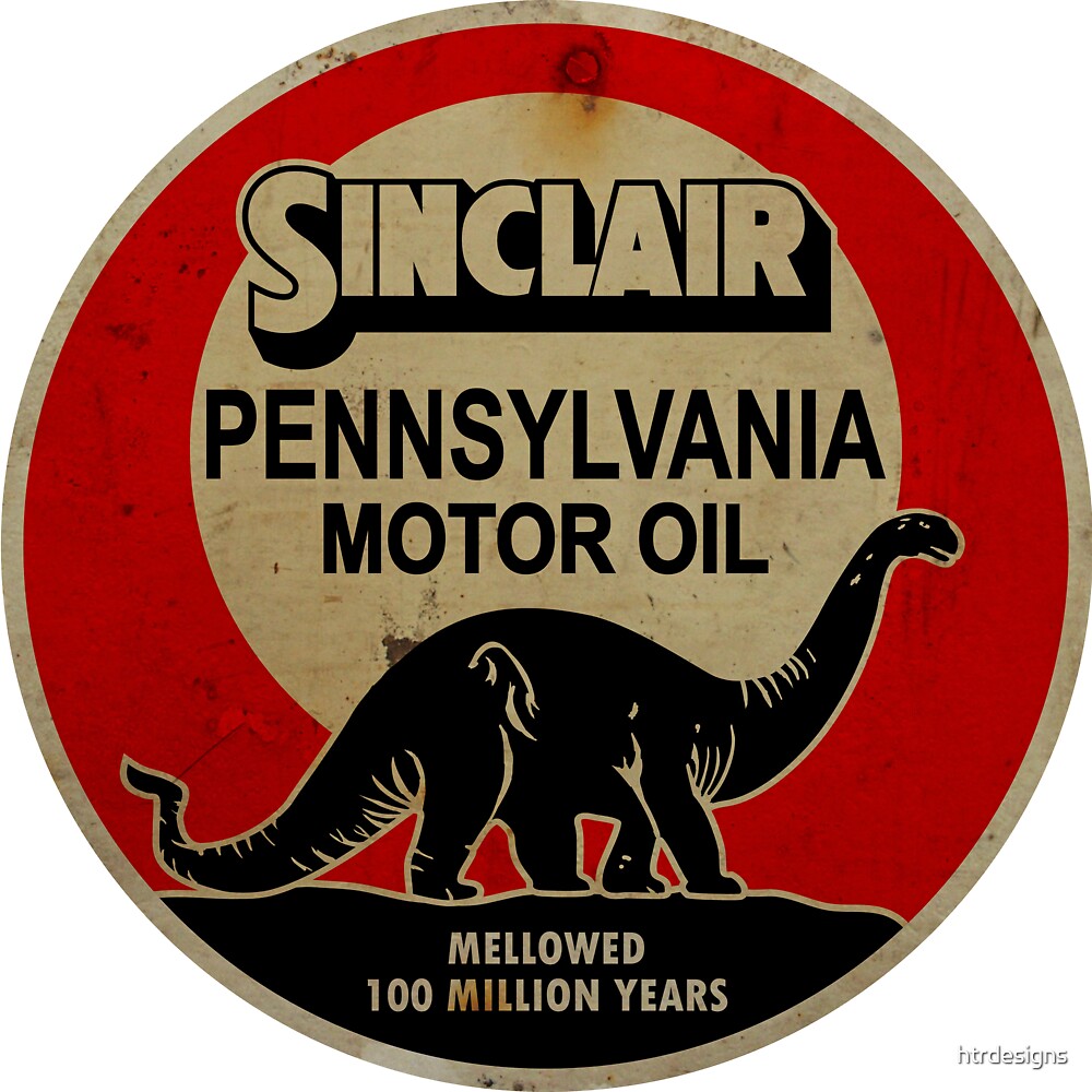 sinclair motor oil vintage sign reproduction rusted