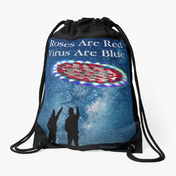 Virus Are Blue Drawstring Bag