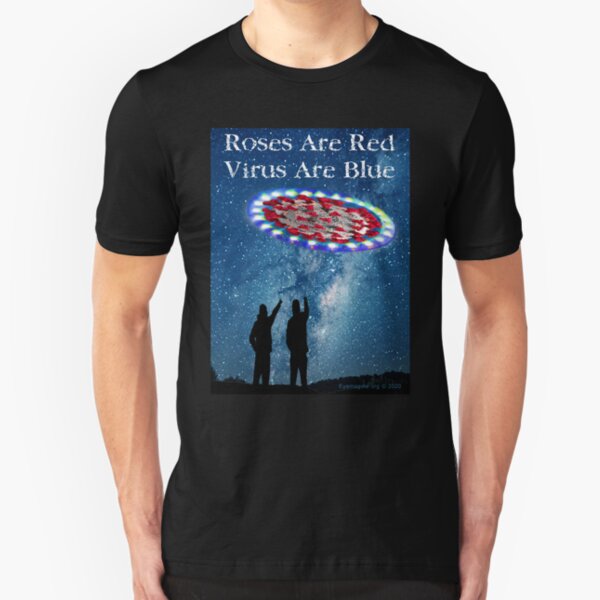 Virus Are Blue Slim Fit T-Shirt