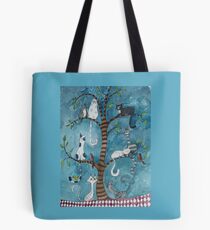 cat family tree Tote Bag