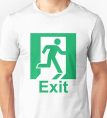 Exit sign Unisex T-Shirt