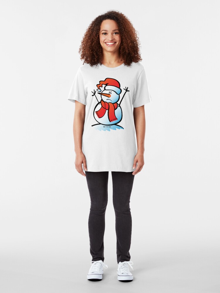 angry snowman t shirt