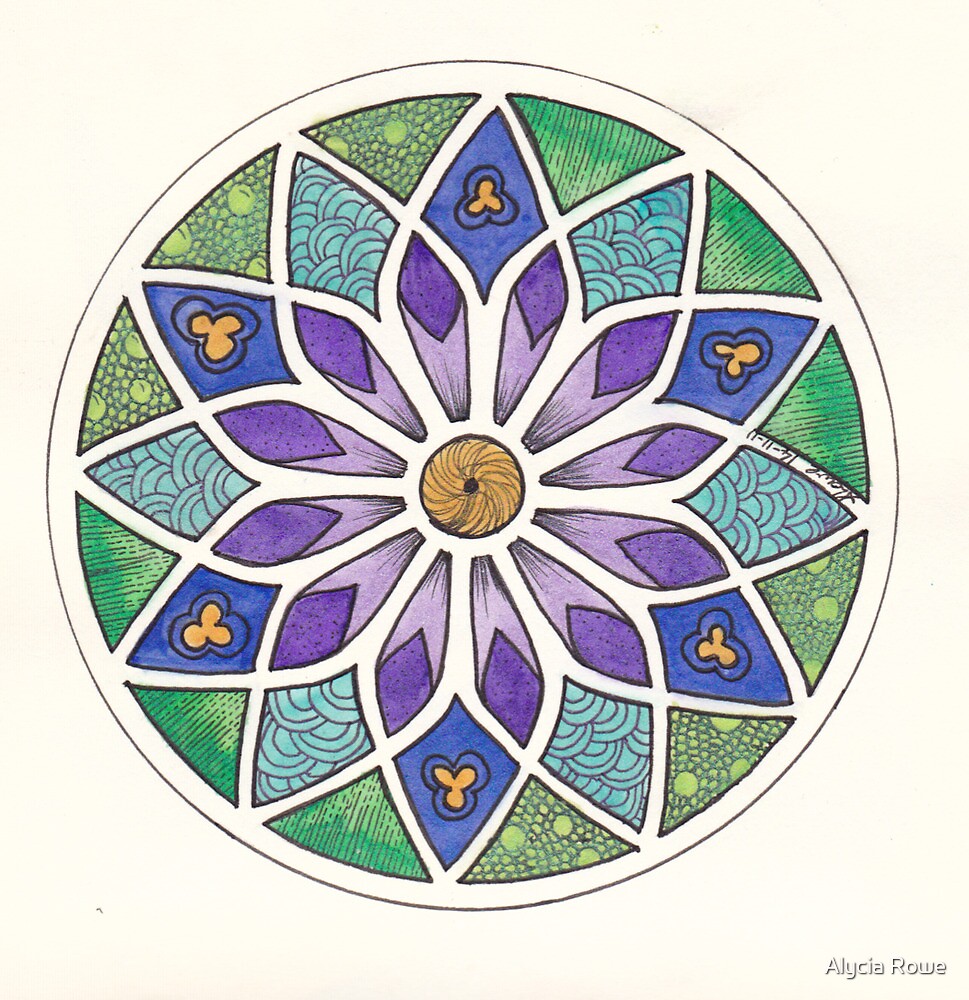 «Zentangle Stain Glass» de Alycia Rowe Redbubble