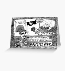 Occupy Sweep editorial cartoon Greeting Card