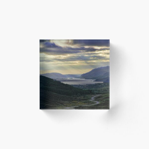 Looking West-To Loch Maree in the Highlands of Scotland(2) Acrylic Block