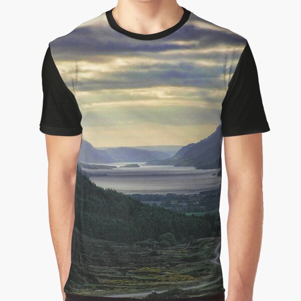 Looking West-To Loch Maree in the Highlands of Scotland(2) Graphic T-Shirt