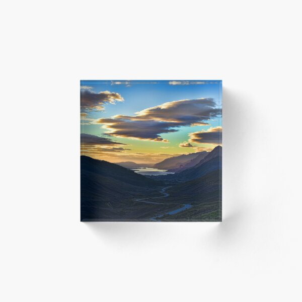 Looking West to Loch Maree-Scotland Acrylic Block