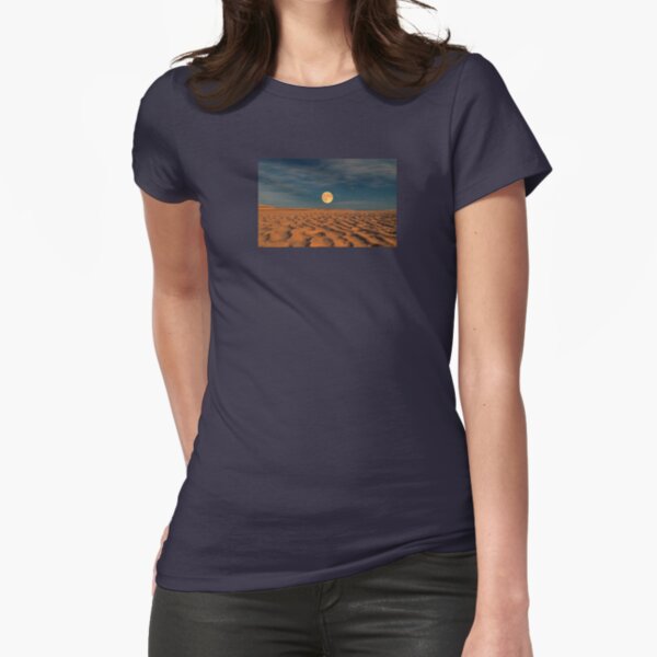 Moon across the Sands Fitted T-Shirt