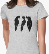 black cockatoos Women's Fitted T-Shirt