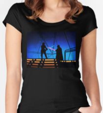 STAR WARS! Luke vs Darth Vader Women's Fitted Scoop T-Shirt