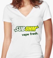 Vape Fresh Women's Fitted V-Neck T-Shirt