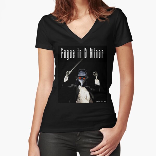 Fugue in D Minor Fitted V-Neck T-Shirt