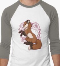 Red Fox Tee - Red Men's Baseball ¾ T-Shirt