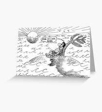 Occupy Solitude editorial cartoon Greeting Card