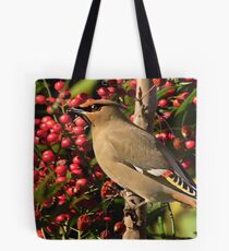 Cedar Waxwing Tote Bag