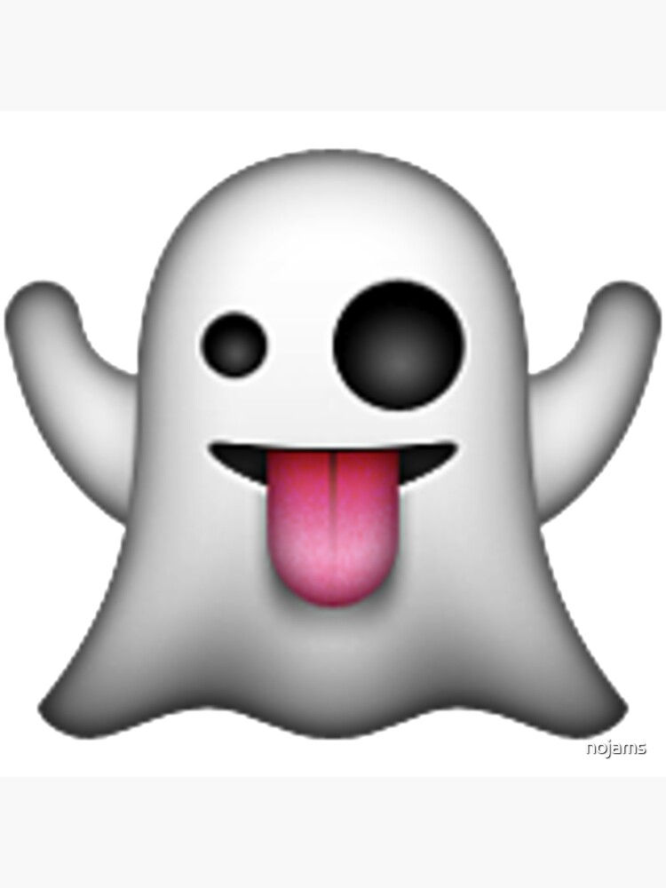 &quot;Ghost Emoji&quot; Sticker by nojams Redbubble