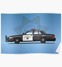 Kalifornien-Autobahn-Patrouille Ford Crown Victoria Police Interceptor Poster