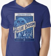 Camiseta de cuello en V Blue Doom
