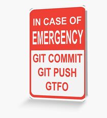 Git Emergency Greeting Card