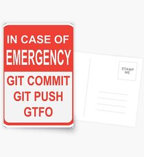 Git Emergency Postcards