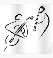 cello & oboe (haiga IX) Poster