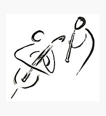 cello & oboe (haiga IX) Photographic Print