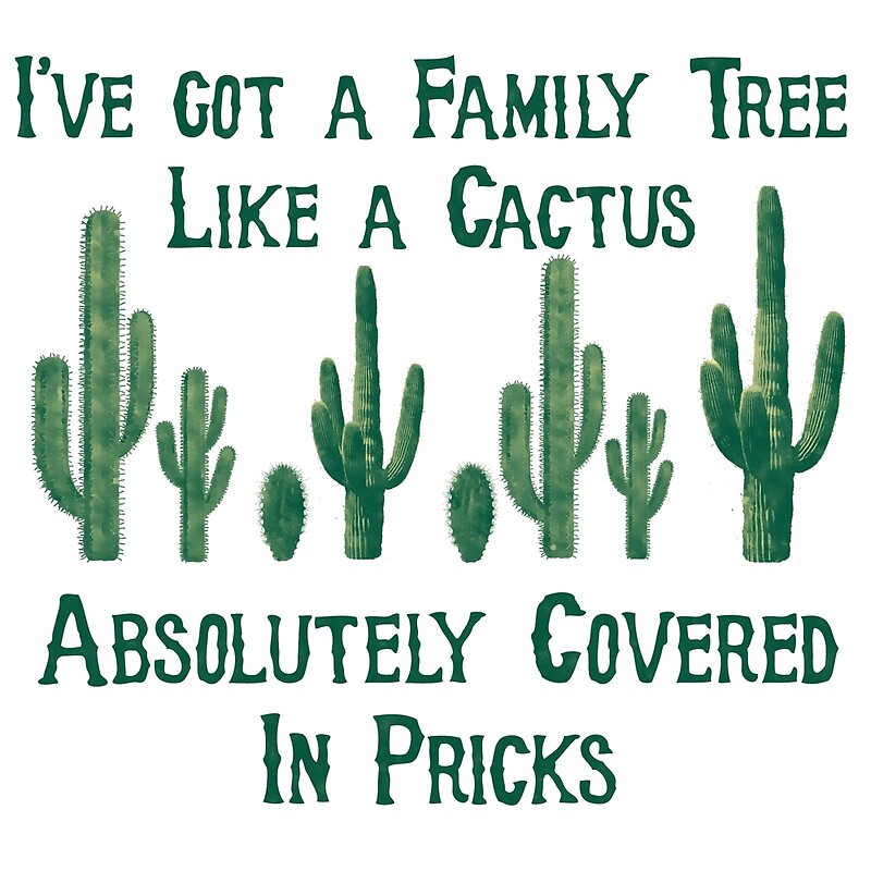 "Cactus Family Tree" Metal Prints by BigFluffyFozzie | Redbubble