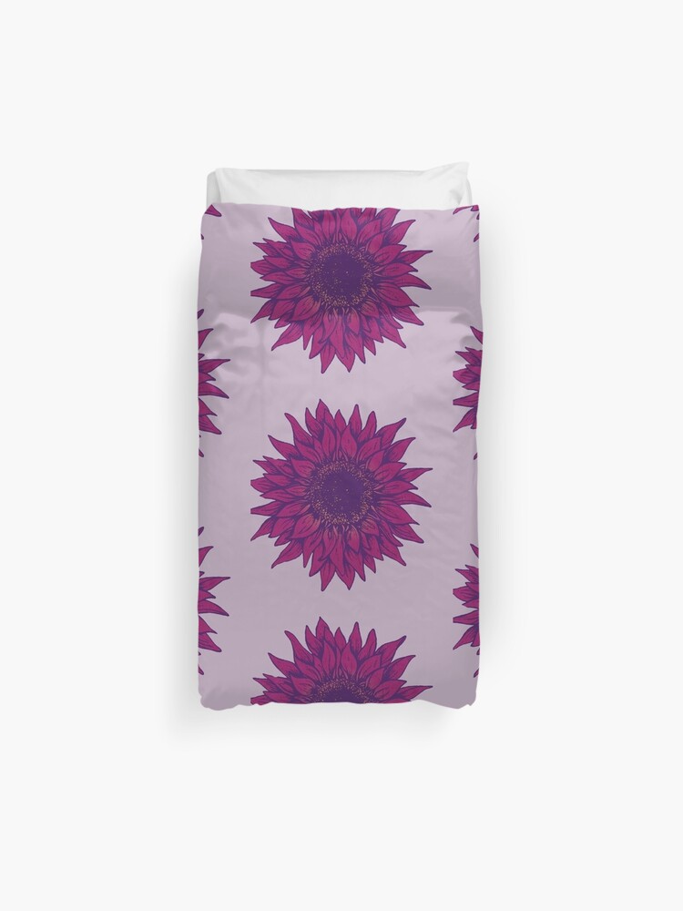 Purple Flower Duvet Cover By Sweetslay Redbubble