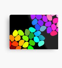 Coloured Pebbles Metal Print