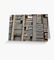 Letterpress, Brooklyn Flea Market Greeting Card