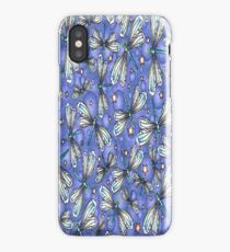 Glitter Dragonflies Blue iPhone Case iPhone Case/Skin