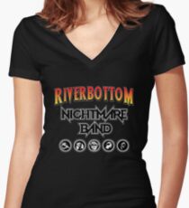 Riverbottom Nightmare Band Women's Fitted V-Neck T-Shirt
