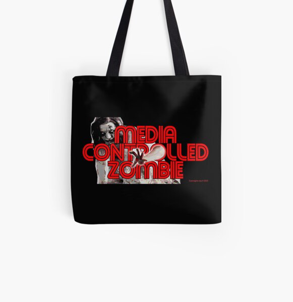 Media Zombies All Over Print Tote Bag